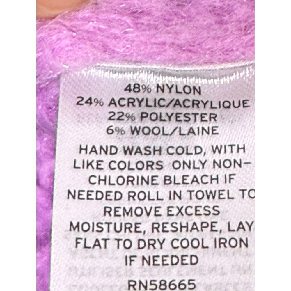 Chelsea28 Loose Knit Crew Neck Sweater Light Purple Size S - Picture 7 of 7